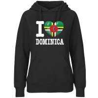 Damen Hoodie - I LOVE DOMINICA