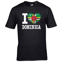 Herren T-Shirt - I LOVE DOMINICA