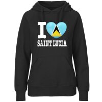 Damen Hoodie - I LOVE SAINT LUCIA