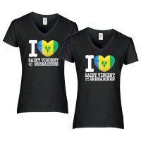 Damen T-Shirt - I LOVE SAINT VINCENT