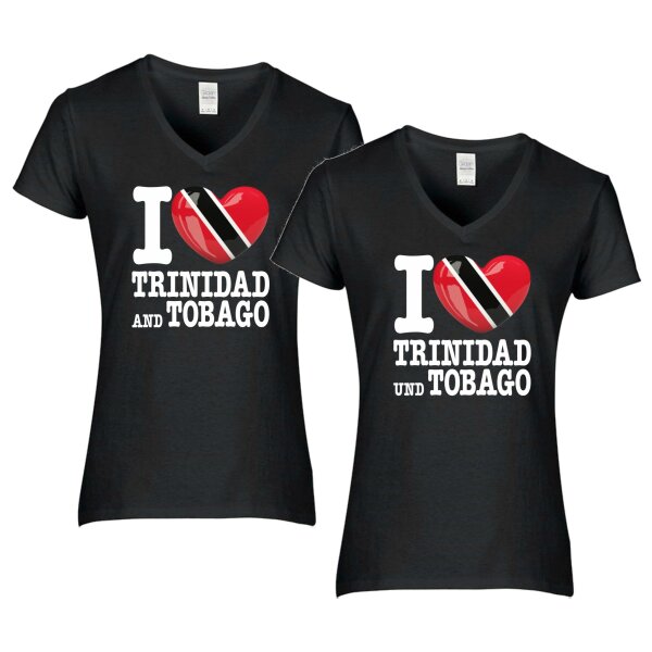 Damen T-Shirt - I LOVE TRINIDAD und TOBAGO