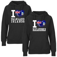 Damen Hoodie - I LOVE FALKLAND INSELN