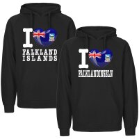 Herren Hoodie - I LOVE FALKLAND INSELN