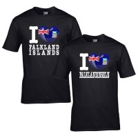 Herren T-Shirt - I LOVE FALKLAND INSELN