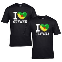 Herren T-Shirt - I LOVE FRANZÖSISCH GUAYANA