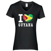 Damen T-Shirt - I LOVE GUYANA