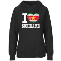 Damen Hoodie - I LOVE SURINAME