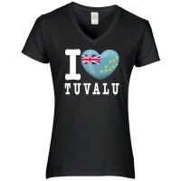 Damen T-Shirt - I LOVE TUVALU