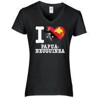 Damen T-Shirt - I LOVE PAPUA NEUGUINEA