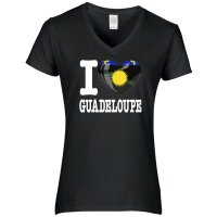 Damen T-Shirt - I LOVE GUADELOUPE