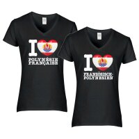 Damen T-Shirt - I LOVE FRANZÖSISCH POLYNESIEN