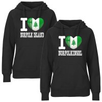 Damen Hoodie - I LOVE NORFOLKINSEL