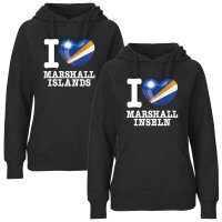 Damen Hoodie - I LOVE MARSHALL INSELN