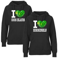 Damen Hoodie - I LOVE KOKOSINSELN