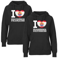 Damen Hoodie - I LOVE FRANZÖSISCH POLYNESIEN