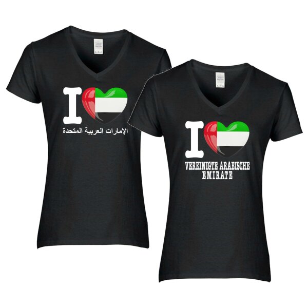 Damen T-Shirt - I LOVE VEREINIGTE ARABISCHE EMIRATE