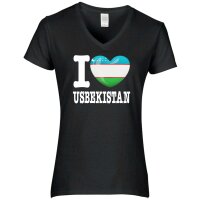 Damen T-Shirt - I LOVE USBEKISTAN