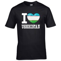Herren T-Shirt - I LOVE USBEKISTAN