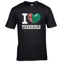 Herren T-Shirt - I LOVE TURKMENISTAN