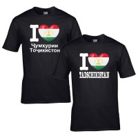 Herren T-Shirt - I LOVE TADSCHIKISTAN