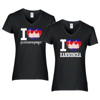 Damen T-Shirt - I LOVE KAMBODSCHA