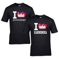 Herren T-Shirt - I LOVE KAMBODSCHA