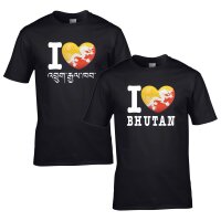 Herren T-Shirt - I LOVE BHUTAN
