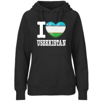 Damen Hoodie - I LOVE USBEKISTAN