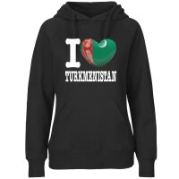 Damen Hoodie - I LOVE TURKMENISTAN