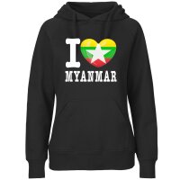 Damen Hoodie - I LOVE MYANMAR
