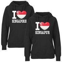 Damen Hoodie - I LOVE SINGAPUR