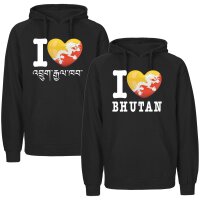 Herren Hoodie - I LOVE BHUTAN