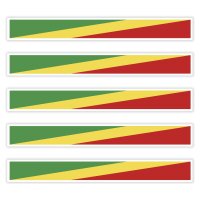 5 x Aufkleber - REPUBLIK KONGO