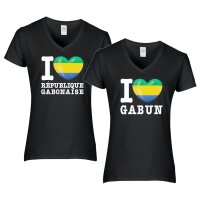 Damen T-Shirt - I LOVE GABUN