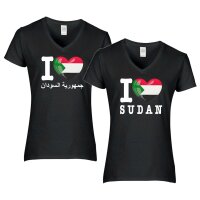 Damen T-Shirt - I LOVE SUDAN