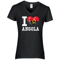 Damen T-Shirt - I LOVE ANGOLA
