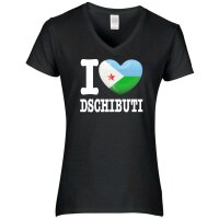 Damen T-Shirt - I LOVE DSCHIBUTI