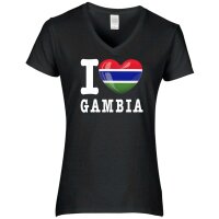 Damen T-Shirt - I LOVE GAMBIA