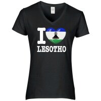 Damen T-Shirt - I LOVE LESOTHO