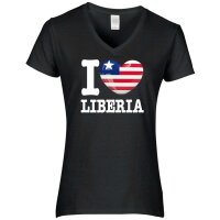 Damen T-Shirt - I LOVE LIBERIA