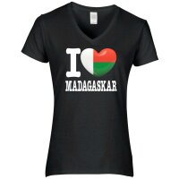 Damen T-Shirt - I LOVE MADAGASKAR