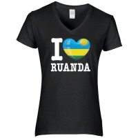 Damen T-Shirt - I LOVE RUANDA