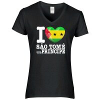 Damen T-Shirt - I LOVE SÃO TOMÉ UND PRINCIPE