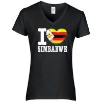 Damen T-Shirt - I LOVE SIMBABWE