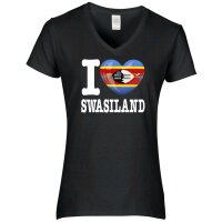 Damen T-Shirt - I LOVE SWASILAND