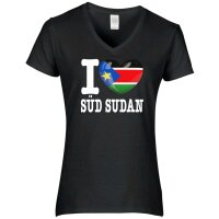 Damen T-Shirt - I LOVE SÜD SUDAN