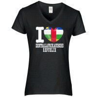 Damen T-Shirt - I LOVE ZENTRALAFRIKANISCHE REPUBLIK