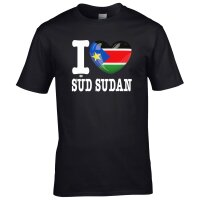 Herren T-Shirt - I LOVE SÜD SUDAN