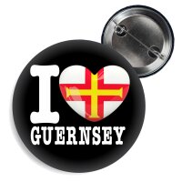 Button - I LOVE GUERNSEY -