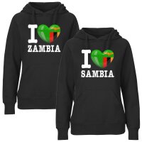 Damen Hoodie - I LOVE SAMBIA